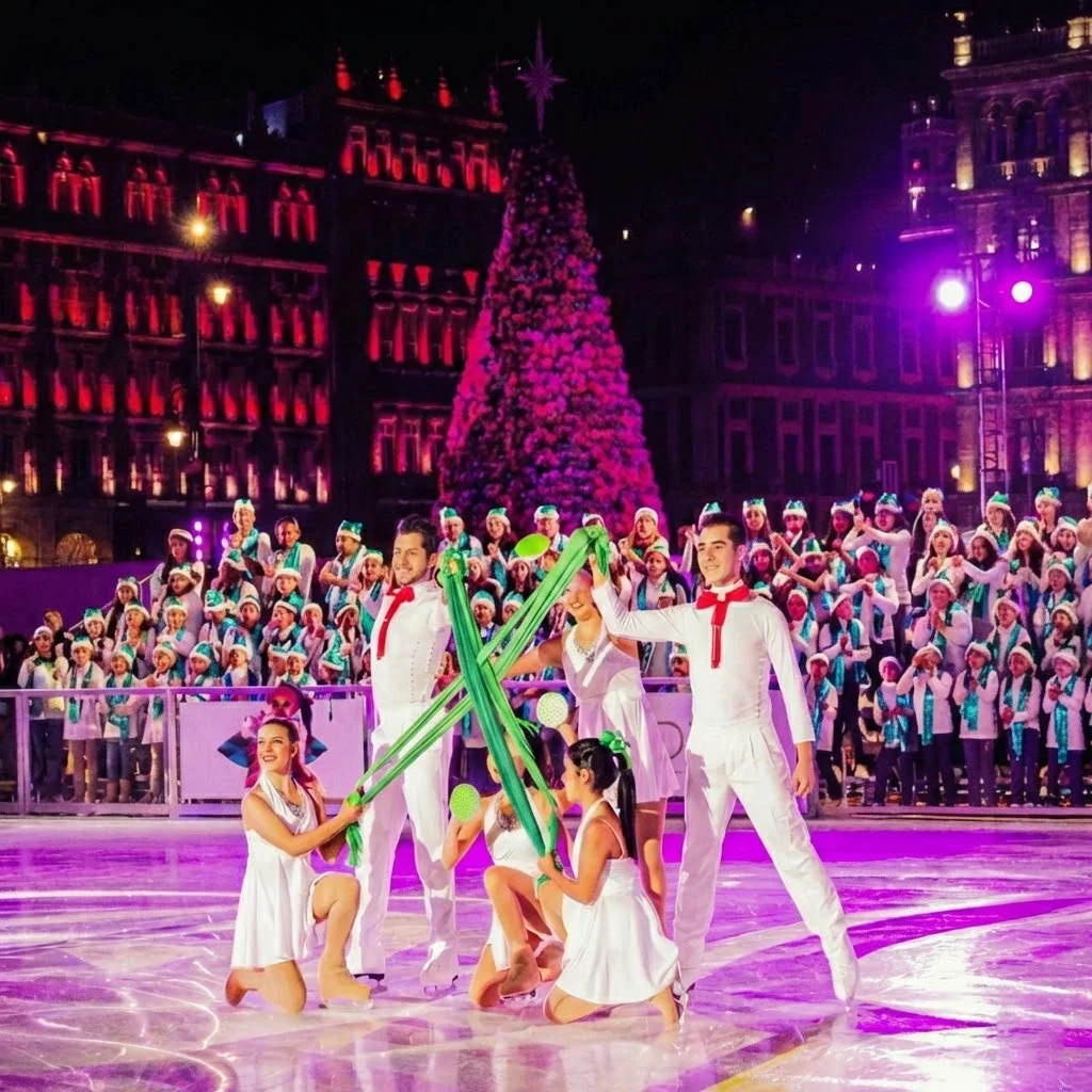 Espectáculo en renta de pista de hielo sintética