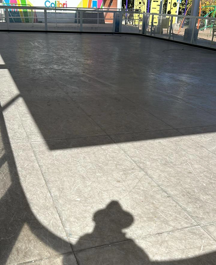 Pista de hielo de baja calidad vs alta calidad